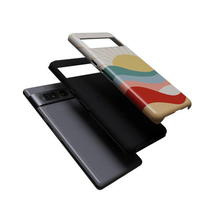 Here Comes the Sun | Colorblock Sunset Google Pixel Case Google Pixel Case Casetry