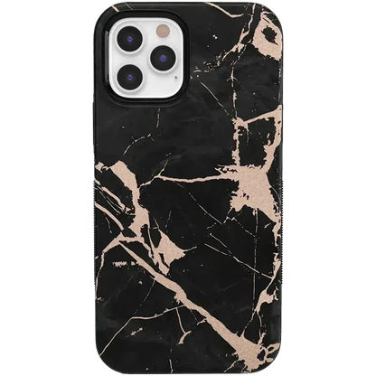 Hidden Gem | Rose Gold and Black Marble Case iPhone Case get.casely Bold iPhone 12 Pro Max