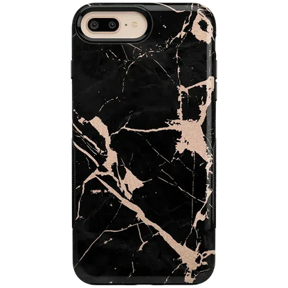 Hidden Gem | Rose Gold and Black Marble Case iPhone Case get.casely Bold iPhone 6/7/8 Plus