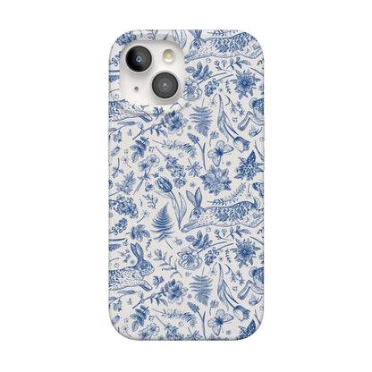 Hop & Bloom | Bunny Toile Case Phone Case Casetry Classic + MagSafe® iPhone 15