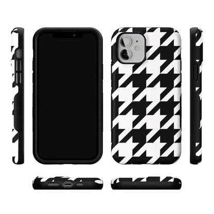 Houndstooth | High Contrast Design Case Phone Case Casetry