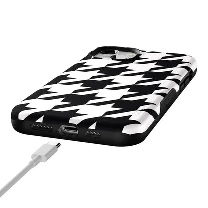 Houndstooth | High Contrast Design Case Phone Case Casetry