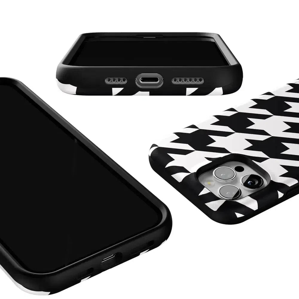 Houndstooth | High Contrast Design Case Phone Case Casetry