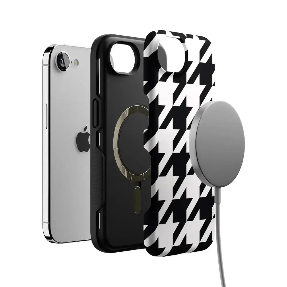 Houndstooth | High Contrast Design Case Phone Case Casetry