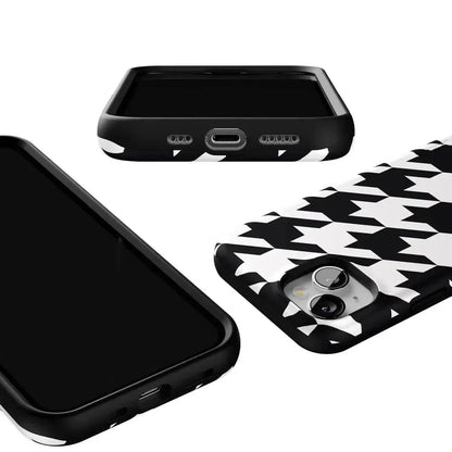 Houndstooth | High Contrast Design Case Phone Case Casetry