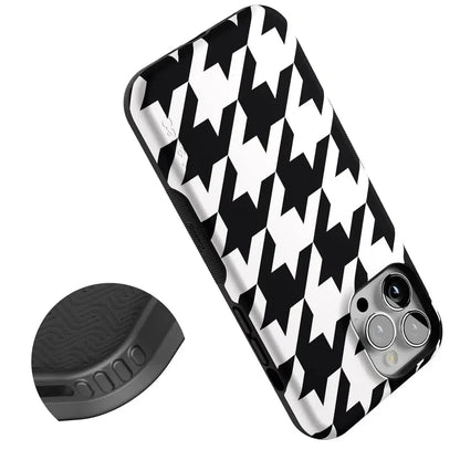 Houndstooth | High Contrast Design Case Phone Case Casetry