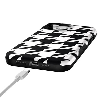 Houndstooth | High Contrast Design Case Phone Case Casetry