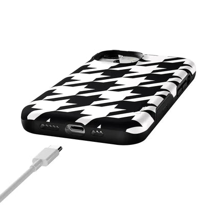 Houndstooth | High Contrast Design Case Phone Case Casetry