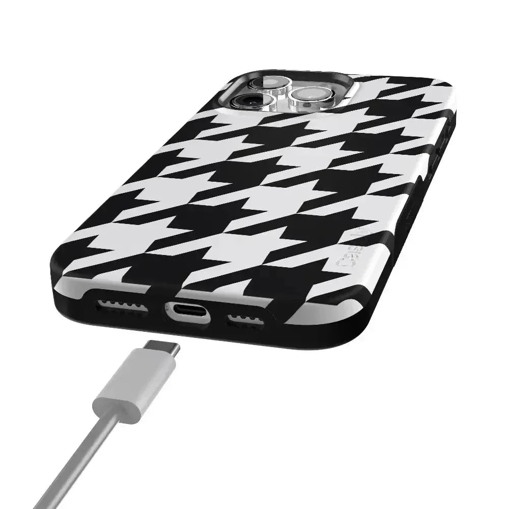 Houndstooth | High Contrast Design Case Phone Case Casetry