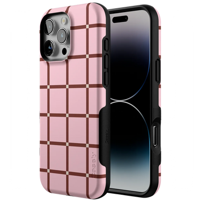 Uptown Gridlock | Pink Checkerboard Case