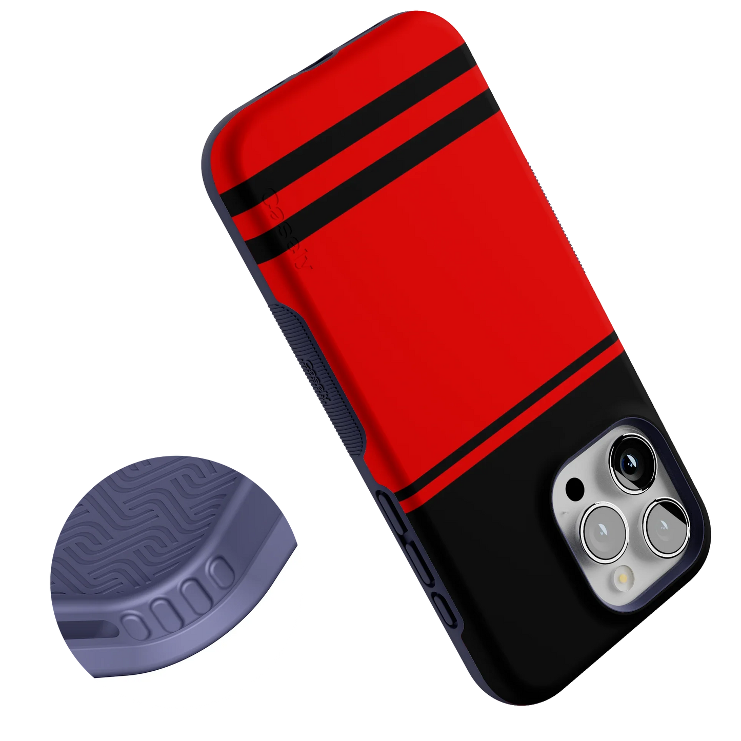 Storm Warning | Black & Red Stripes Case