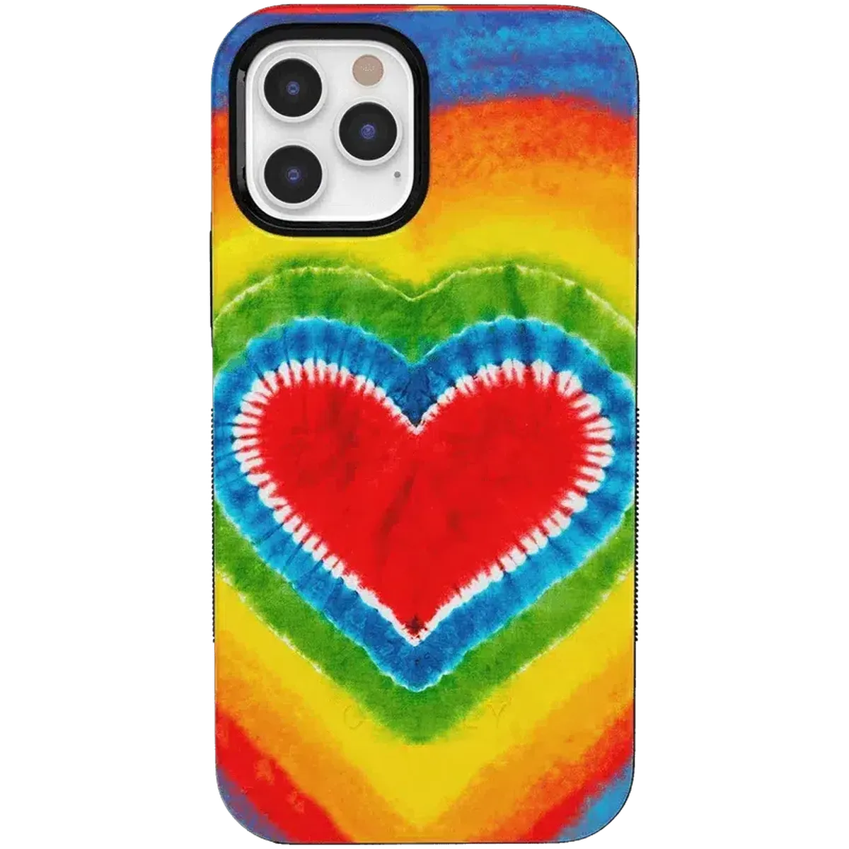 I Heart Tie Dye | Rainbow Heart Case iPhone Case get.casely Bold iPhone 12 Pro