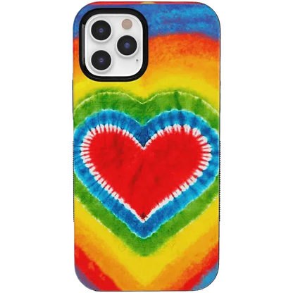I Heart Tie Dye | Rainbow Heart Case iPhone Case get.casely Bold iPhone 12 Pro