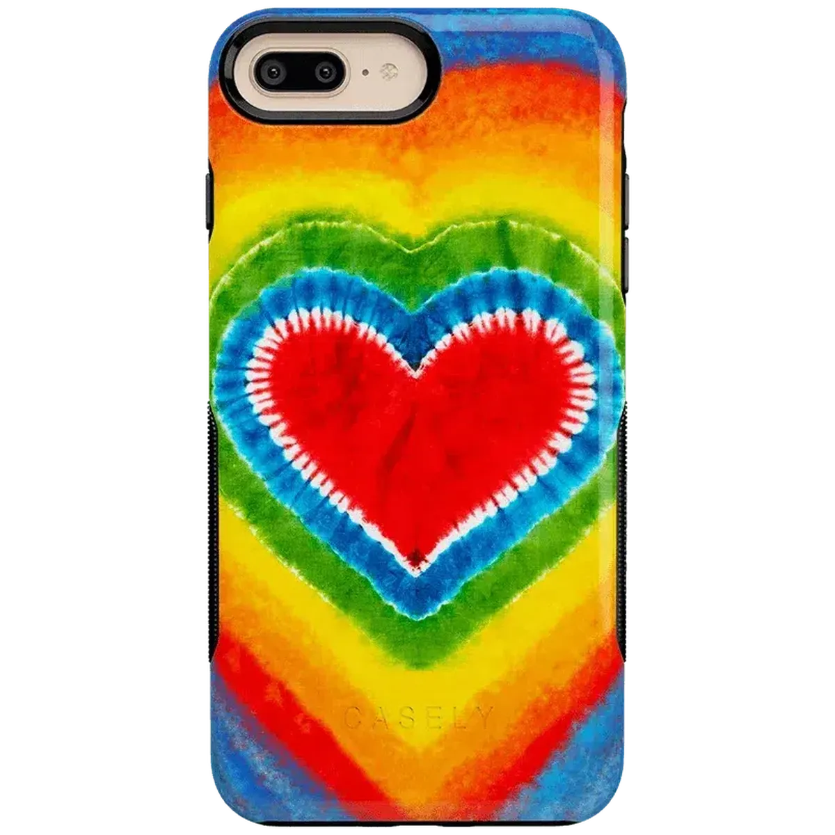 I Heart Tie Dye | Rainbow Heart Case iPhone Case get.casely Bold iPhone 6/7/8 Plus