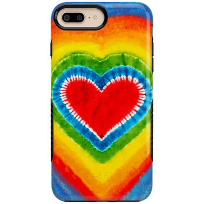 I Heart Tie Dye | Rainbow Heart Case iPhone Case get.casely Bold iPhone 6/7/8 Plus