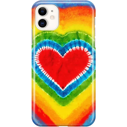 I Heart Tie Dye | Rainbow Heart Case iPhone Case get.casely Classic iPhone 11