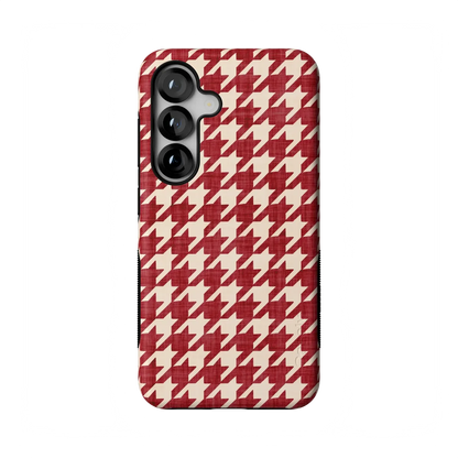 Scarlet Stitch | Red Houndstooth Case