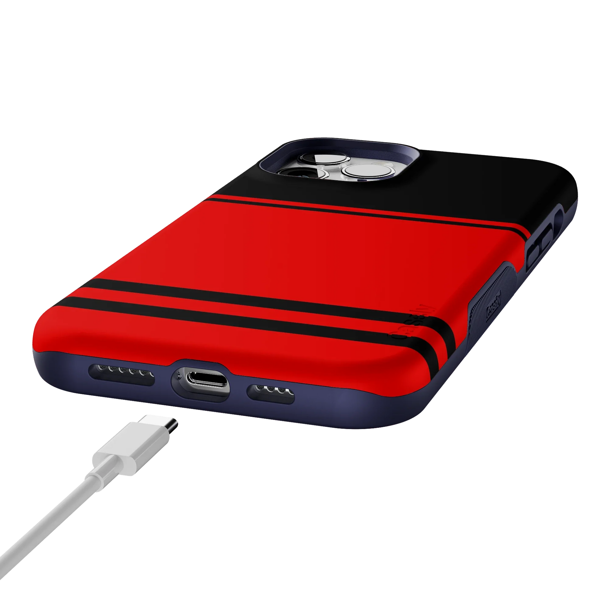 Storm Warning | Black & Red Stripes Case