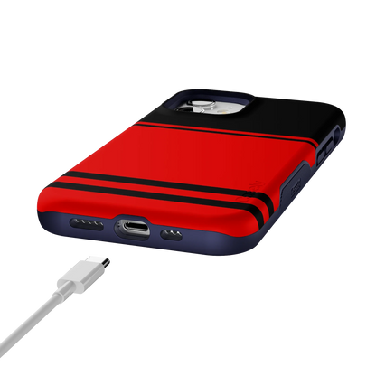 Storm Warning | Black & Red Stripes Case