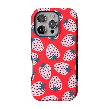 I'd Pick You | Red Strawberry Case iPhone Case get.casely Bold + MagSafe® iPhone 16 Pro