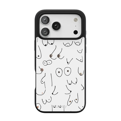I'm With Her | Black & White Boobs Case iPhone Case get.casely Align + MagSafe® iPhone 17 Pro Max