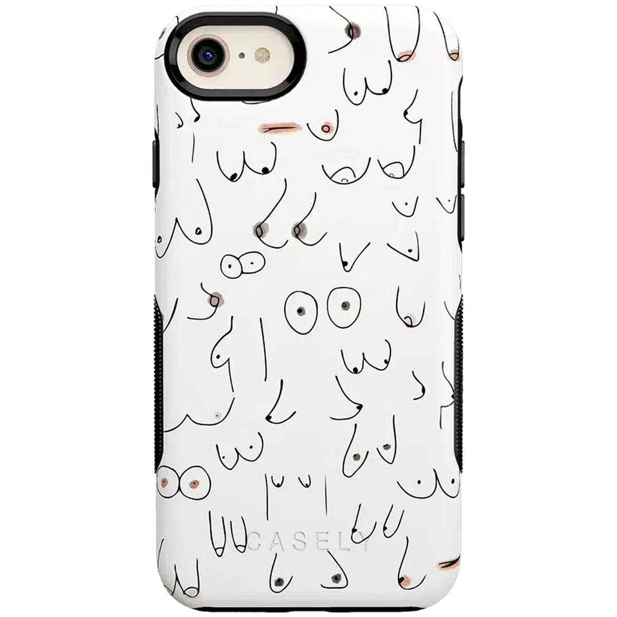 I'm With Her | Black & White Boobs Case iPhone Case get.casely Bold iPhone SE (2020 & 2022)