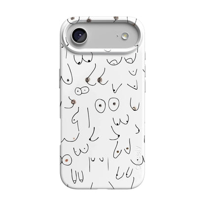 I'm With Her | Black & White Boobs Case iPhone Case get.casely Classic + MagSafe® iPhone 17 Air