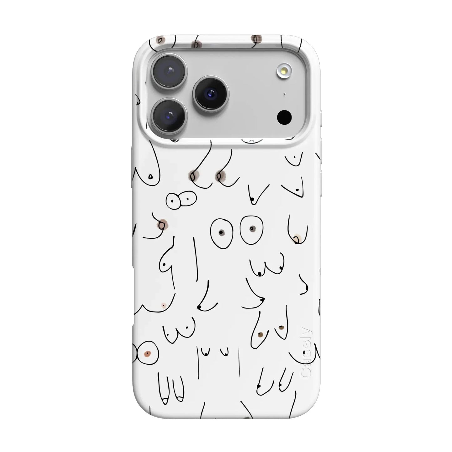I'm With Her | Black & White Boobs Case iPhone Case get.casely Classic + MagSafe® iPhone 17 Pro Max