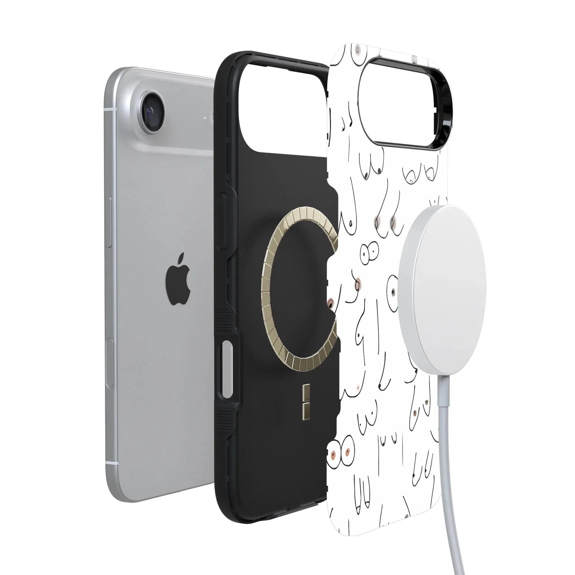 I'm With Her | Black & White Boobs Case iPhone Case get.casely