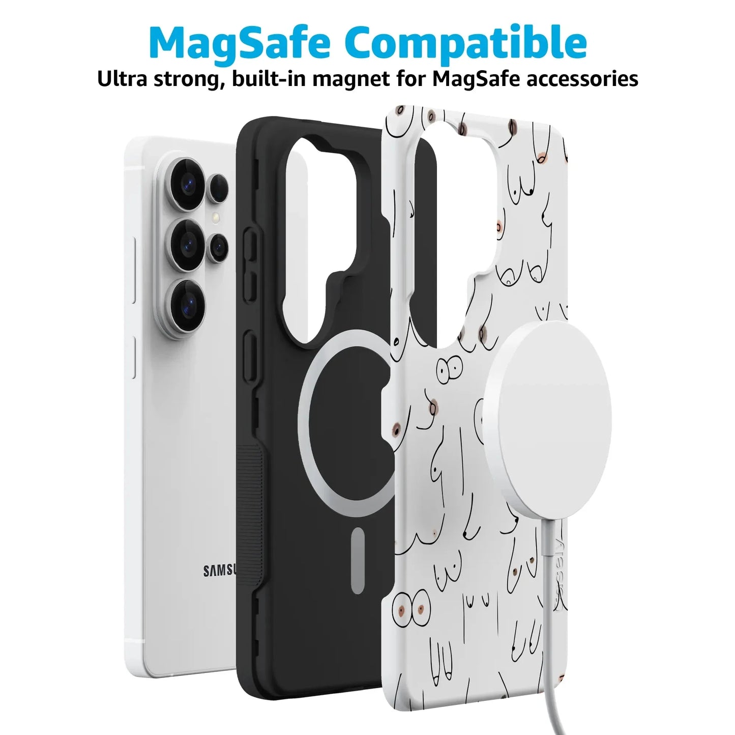 I'm With Her | Black & White Boobs Case iPhone Case get.casely