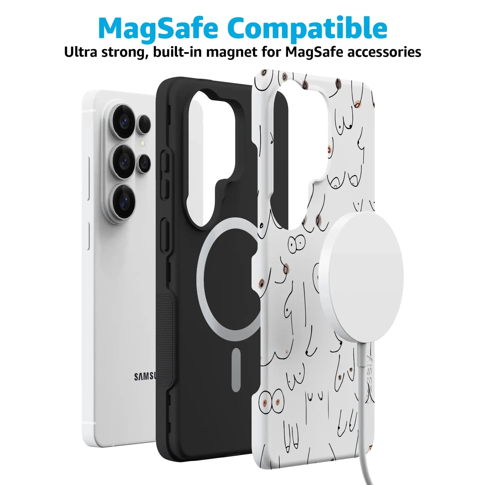 I'm With Her | Black & White Boobs Case iPhone Case get.casely