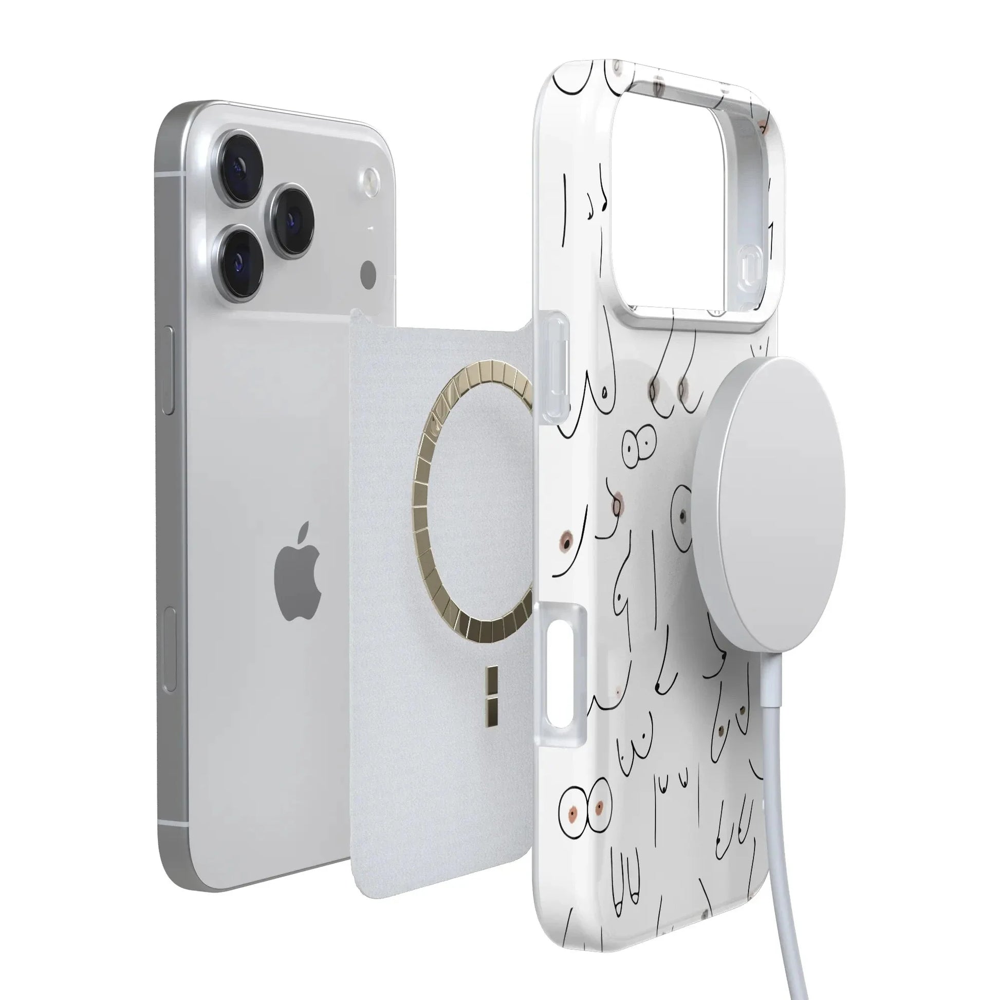 I'm With Her | Black & White Boobs Case iPhone Case get.casely