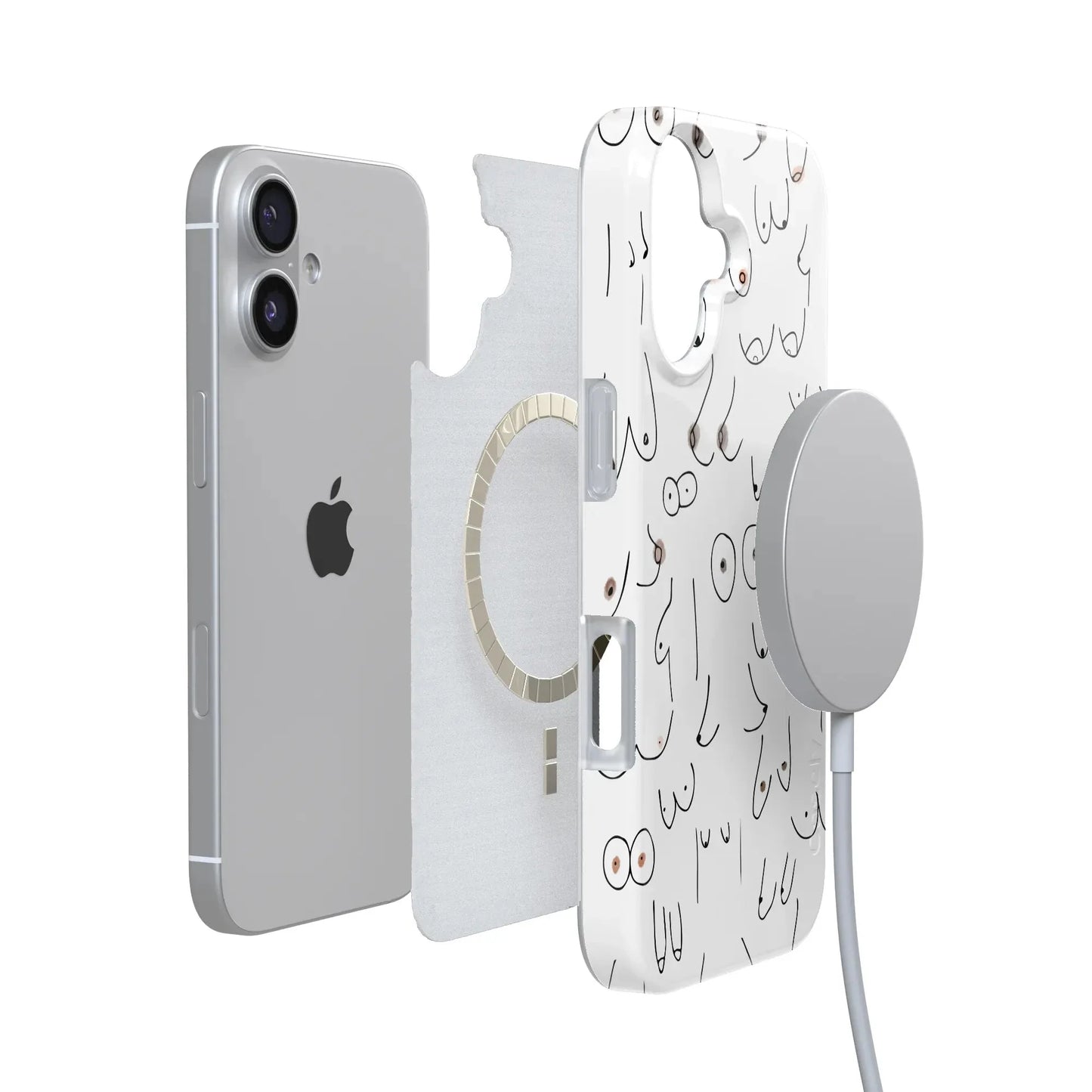 I'm With Her | Black & White Boobs Case iPhone Case get.casely