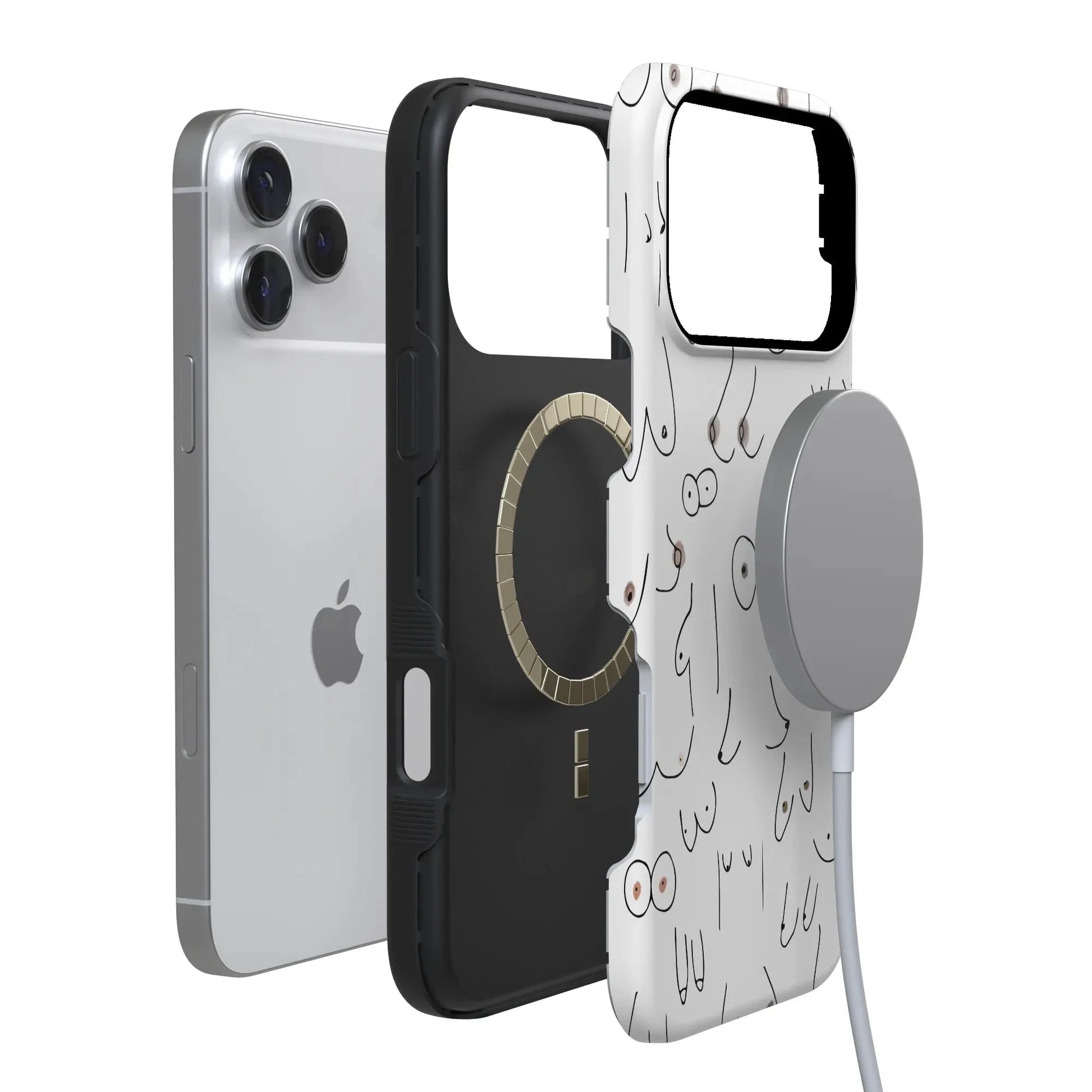 I'm With Her | Black & White Boobs Case iPhone Case get.casely
