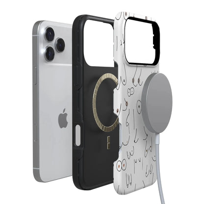 I'm With Her | Black & White Boobs Case iPhone Case get.casely