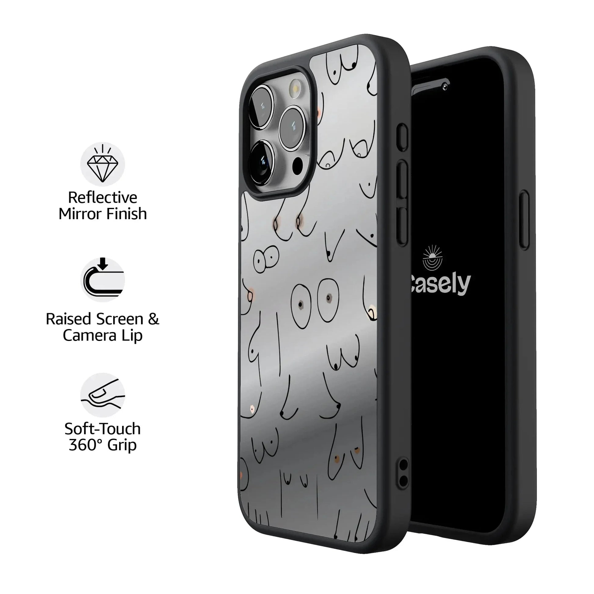 I'm With Her | Black & White Boobs Case iPhone Case get.casely