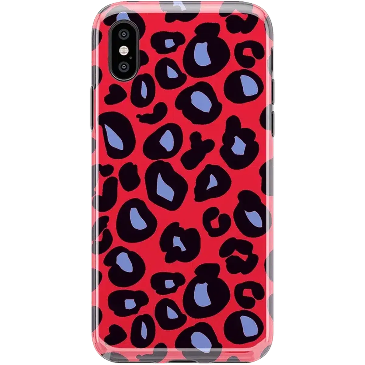 Into the Wild | Red & Blue Leopard Print Case iPhone Case get.casely Classic iPhone XS Max