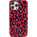 Into the Wild | Red & Blue Leopard Print Case iPhone Case get.casely Classic + MagSafe® iPhone 13 Pro