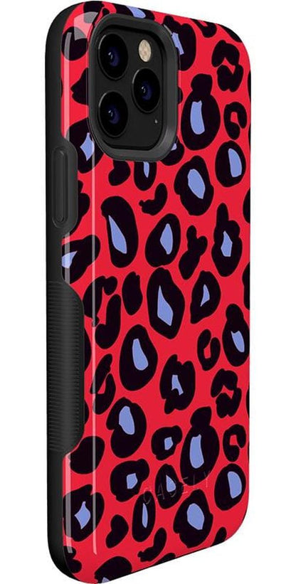 Into the Wild | Red & Blue Leopard Print Case iPhone Case get.casely