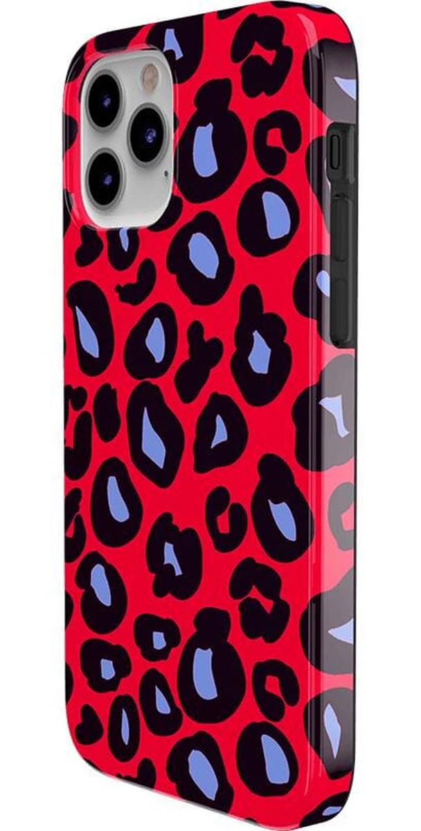 Into the Wild | Red & Blue Leopard Print Case iPhone Case get.casely