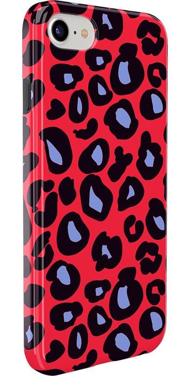Into the Wild | Red & Blue Leopard Print Case iPhone Case get.casely