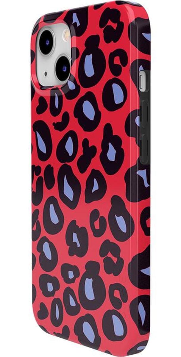 Into the Wild | Red & Blue Leopard Print Case iPhone Case get.casely