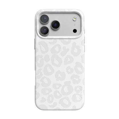 Into the Wild | White Snow Leopard Case iPhone Case get.casely Classic + MagSafe® iPhone 17 Pro Max