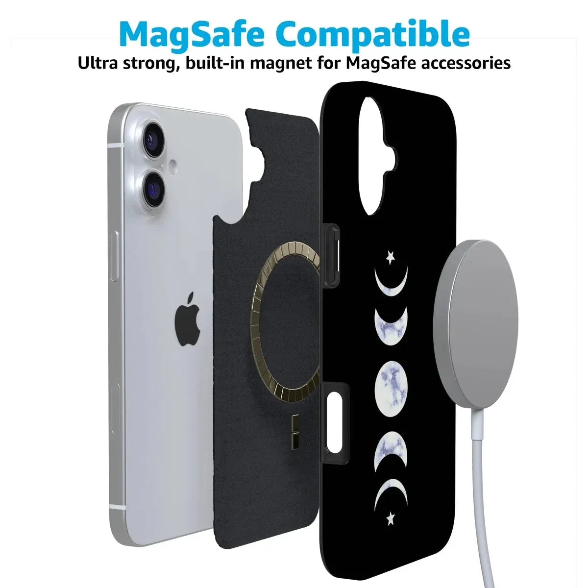 It's Just a Phase | Marble Moon Case iPhone Case get.casely