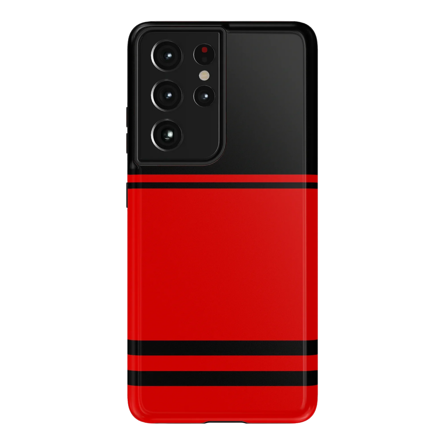 Go Canes | Black & Red Striped Case - Galaxy S21 Ultra