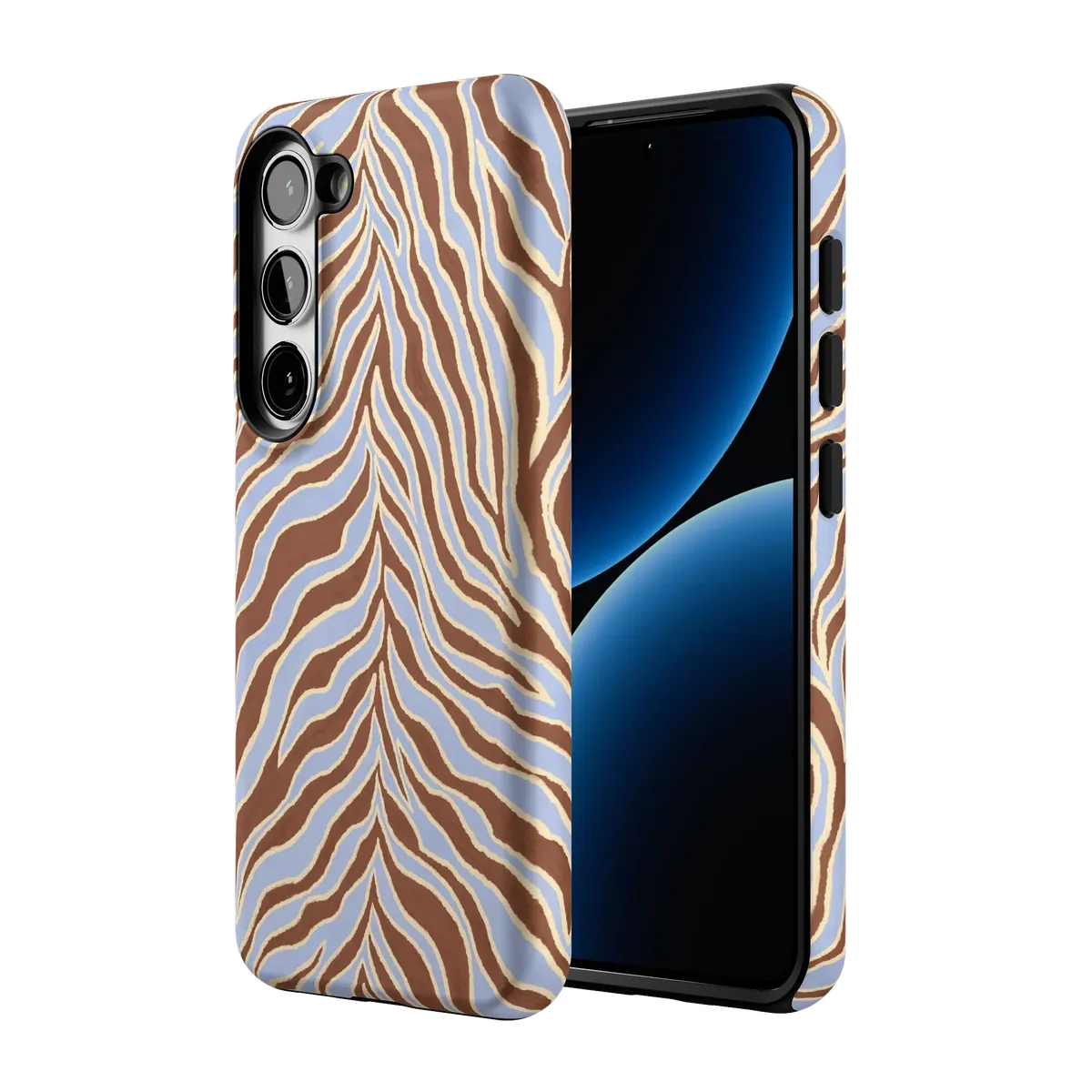 Untamed | Brown & Blue Zebra Case