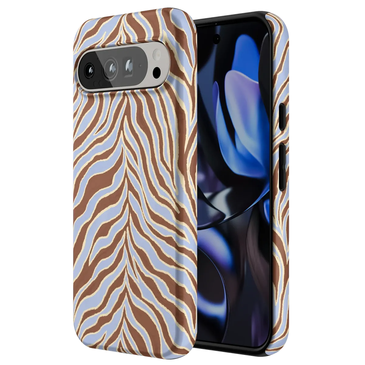 Untamed | Brown & Blue Zebra Case