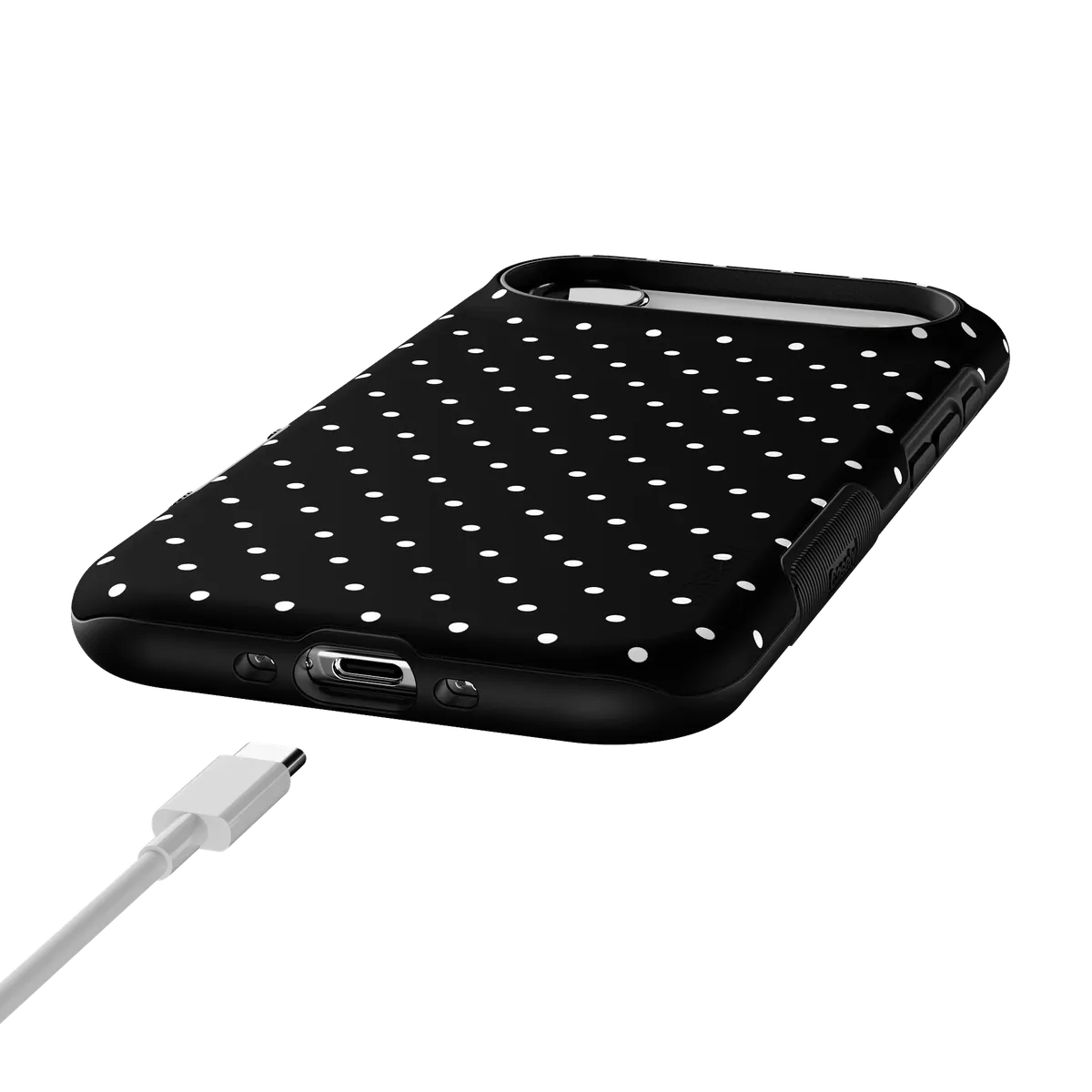 On the Dot | White Polka Dot Case