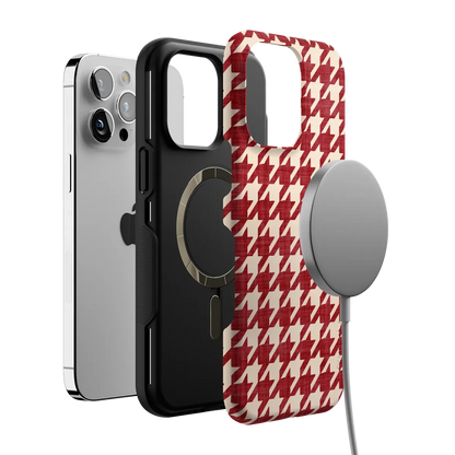 Scarlet Stitch | Red Houndstooth Case