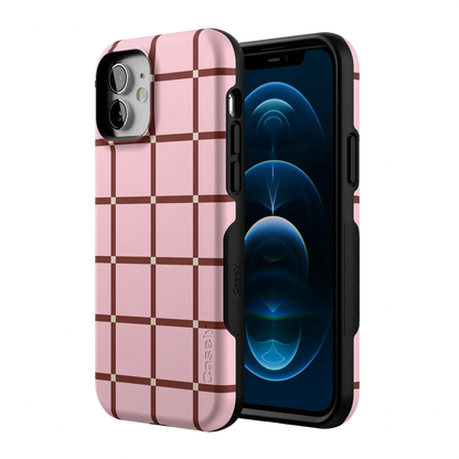 Uptown Gridlock | Pink Checkerboard Case
